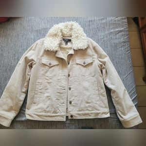 Forever 21 cotton faux shearling jackie